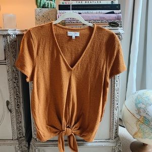 Madewell TEXTURE & THREAD V-neck tie front top